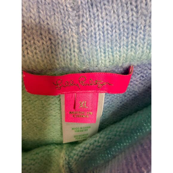 NWT LILLY PULITZER Wanetta Sweater Shorts XL Surf Blue Space Dye MSRP $118 - Picture 5 of 7